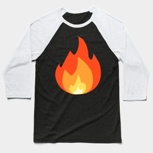 Fire Emoji Baseball T-Shirt